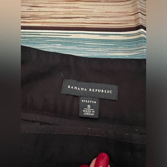 Banana Republic Black Stretch High Waisted Pencil Skirt With Pockets size 8 - Picture 4 of 7